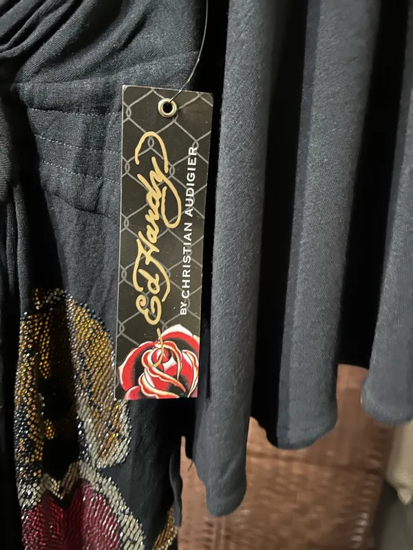 Ed Hardy by Christian Audigier Embellished Tunic Top / Dress – Black – Small - Image 7