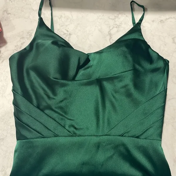 NWT NOX ANABEL‎ Simple Long Classic Dress with Cowl V-Neck in Green Sz 4 $249 - Image 8