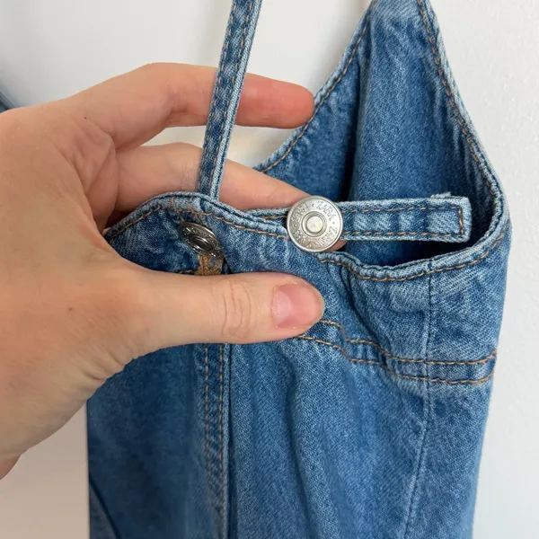 Zara Blue Denim Button-Down Dress - Image 3