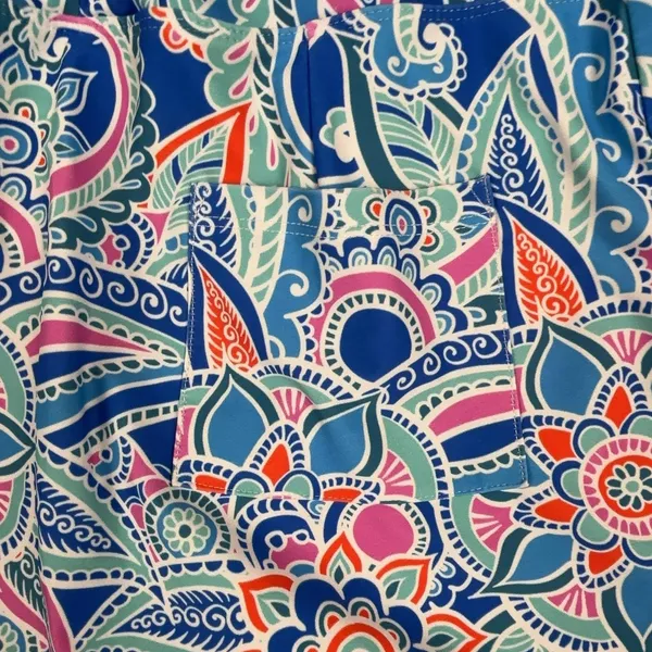 Skinz Swim Skirt Womens XS Multicolor Floral Nylon Spandex Paisley Print Lined - Image 12