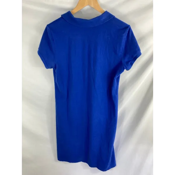 Lands End Women's Short Sleeve Blue Polo Dress Size Medium 10/12 - Image 3