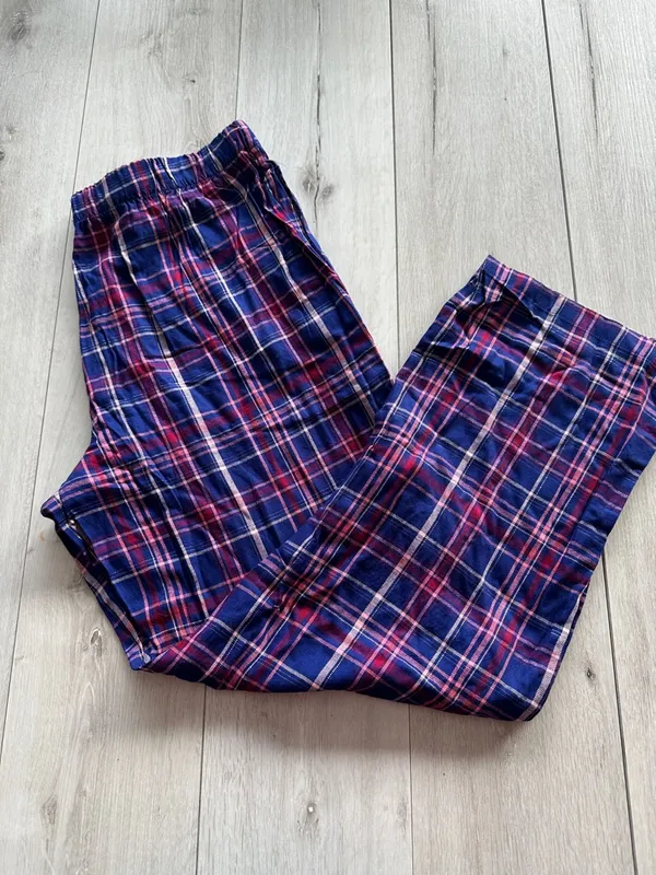 Croft & Barrow Henley Top & Rayon Pajama Bottom Set Dina Plaid Large NWT - Image 8