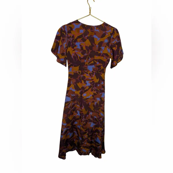 🌸 Roller Rabbit Abstract Floral Midi Dress 💜 Boho‎ Print XS 🌺 - Image 3
