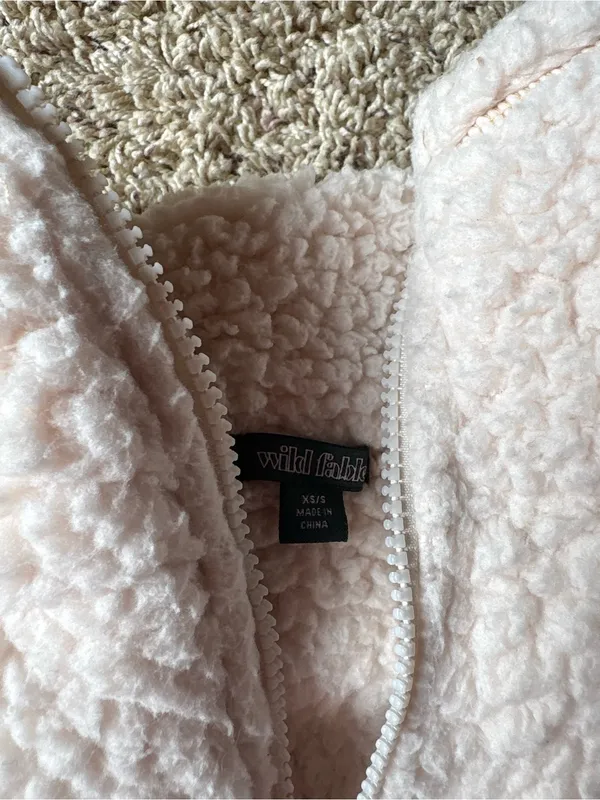 wild fable Cream Sherpa Puffer Jacket - Image 2