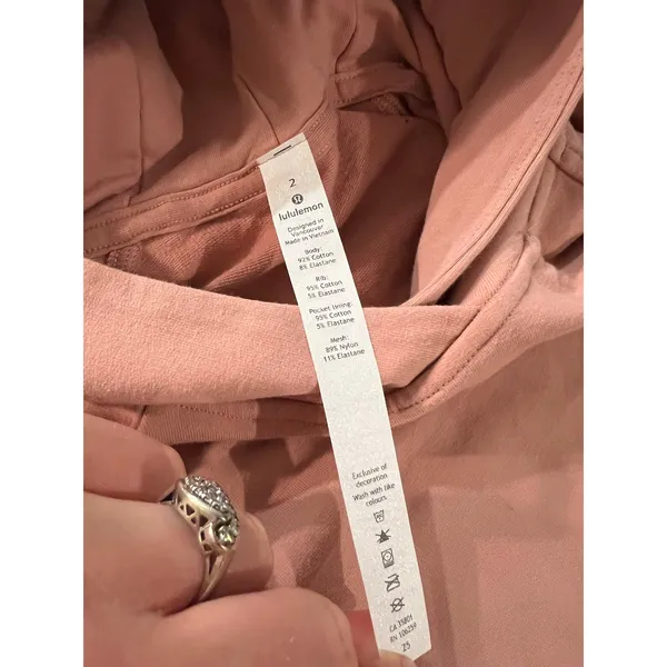 Lululemon Pink Pastel Hooded Scuba Hoodie Size 2 - Image 8