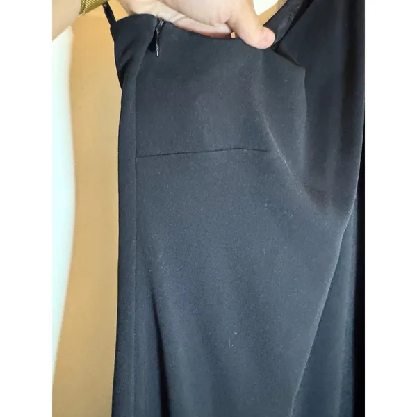 Lauren Ralph Lauren Black One Shoulder Midi Dress‎ Size 4 Formal Evening - Image 4