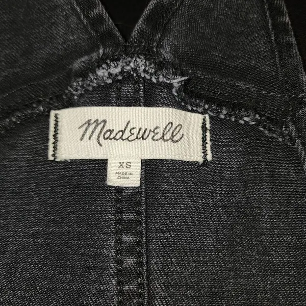 Madewell Womens Black Lunar Wash‎ Stretch Overalls XS - Image 5
