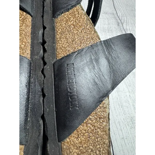 BIRKENSTOCK Franca Triple Strap Slide Sandals EU 42 Black - Image 6