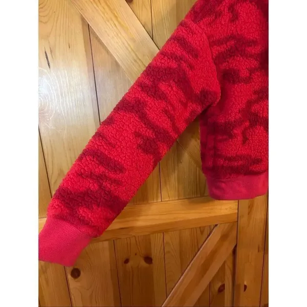OFFLINE by Aerie Women’s Red Fleece Sherpa Jacket READ Size Medium (5728) - Image 2