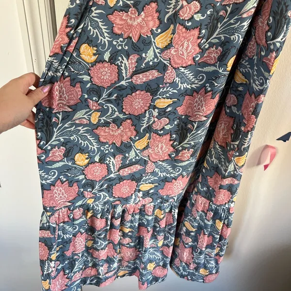 LOFT strappy floral sun dress | blue, pink, yellow - Image 7