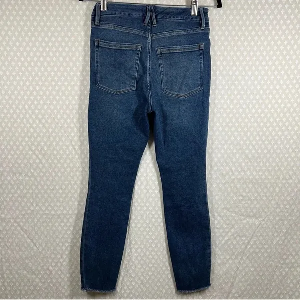Good American‎ Dark Wash High Rise Distressed Skinny Jeans - Image 3
