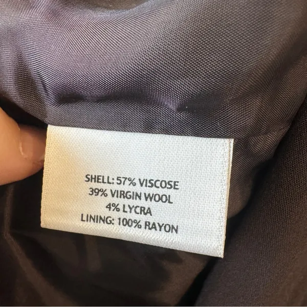 Eileen Fisher 2X Open Front Classic Wool Blazer | Size 2X‎ black - Image 3