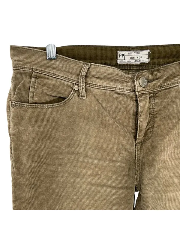 Free People Corduroy Pants Olive Green Size 28 Grunge Utilitarian Earthcore - Image 3