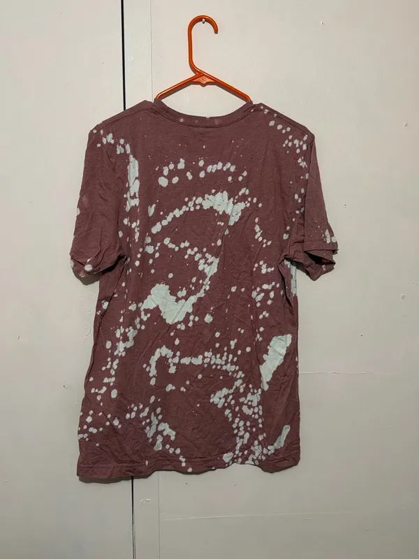 Bella Canvas Mauve and White Tie-Dye Kids Tee with Leopard Turkey Graphic - Image 4
