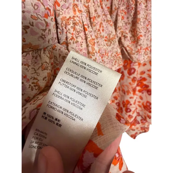 Free People Zuma Floral Tiered Skirt Women‘s Sz. 0 - Image 10