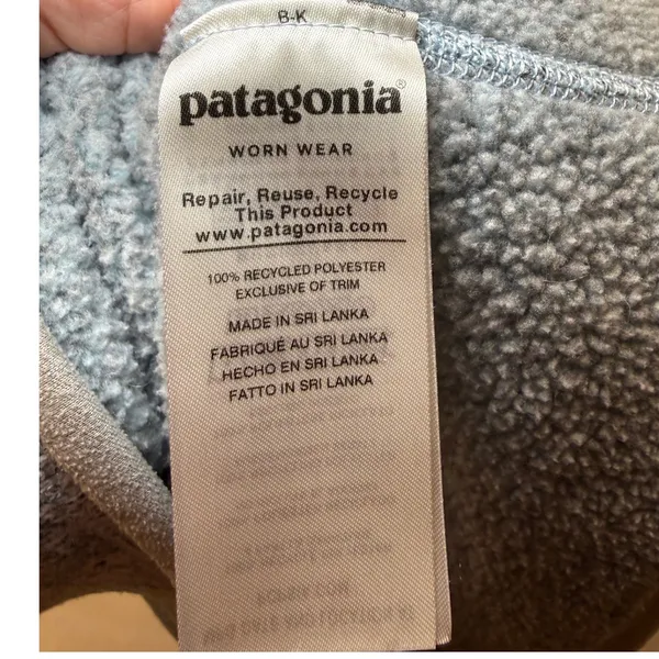 Patagonia Better Sweater 1/4 Zip Pullover‎ Womens Small Blue Heather Fleece - Image 9