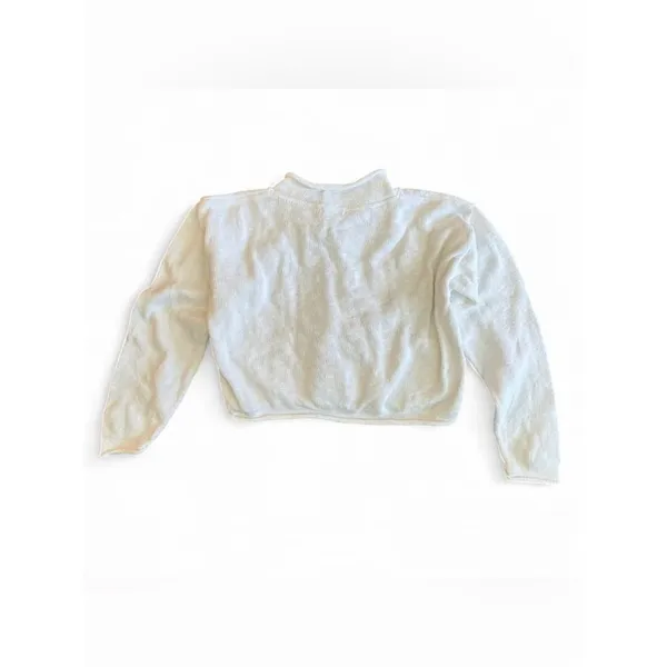 Erik Stewart White Cotton Button-Up Cropped Cardigan 2/Small - Image 2