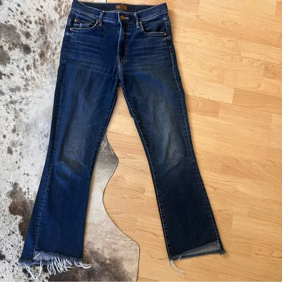 MOTHER The Insider Crop Step Fray‎ In Teaming Up Jeans Size 26 Boot Cut - Image 5