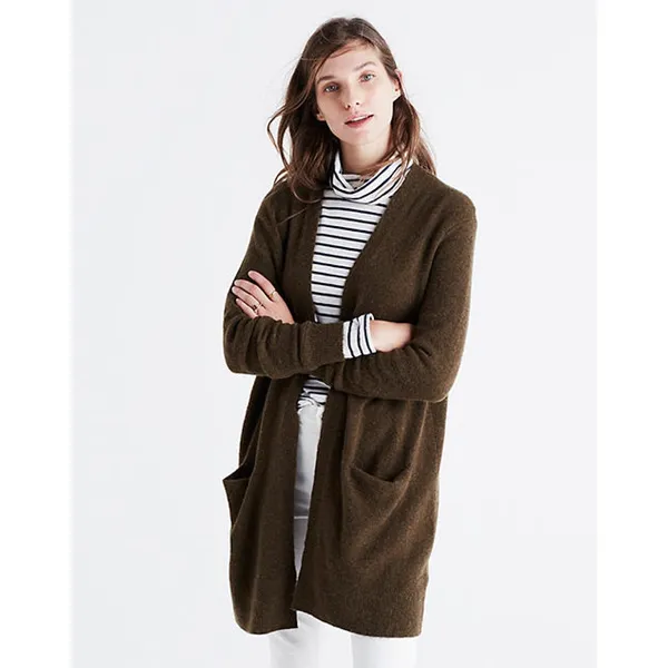 Madewell Kent Cardigan Sweater Burgundy Merino Wool Alpaca Blend Small E0185‎ - Image 3