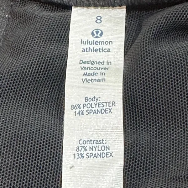 Lululemon Departure Pedal Camo Embossed Long Sleeve Sweater Black Top Size‎ 8 - Image 5