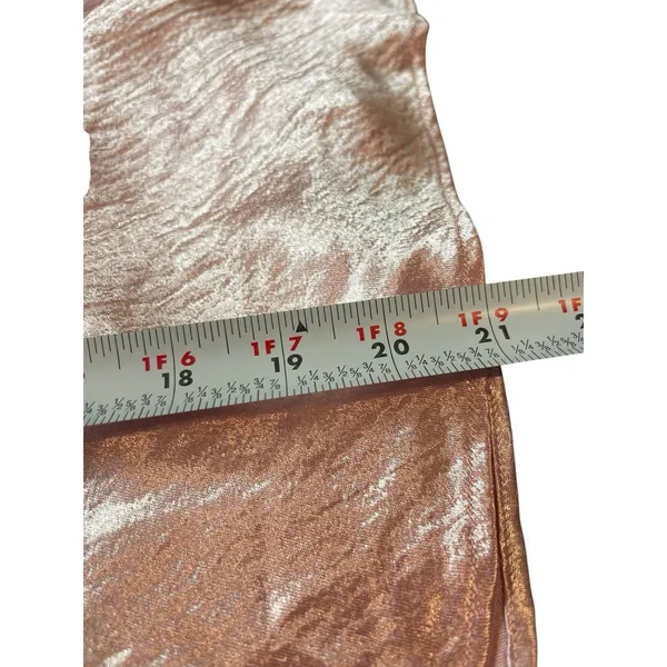 Victoria's Secret Y2K 2000s Shiny Pink Cowl Neck Spaghetti Strap Sleeveless Top S - Image 9