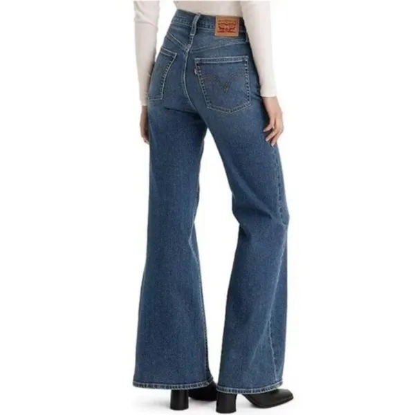 Levi's Ribcage Bell Bottom Jeans 27x32 Dark Wash - Image 2