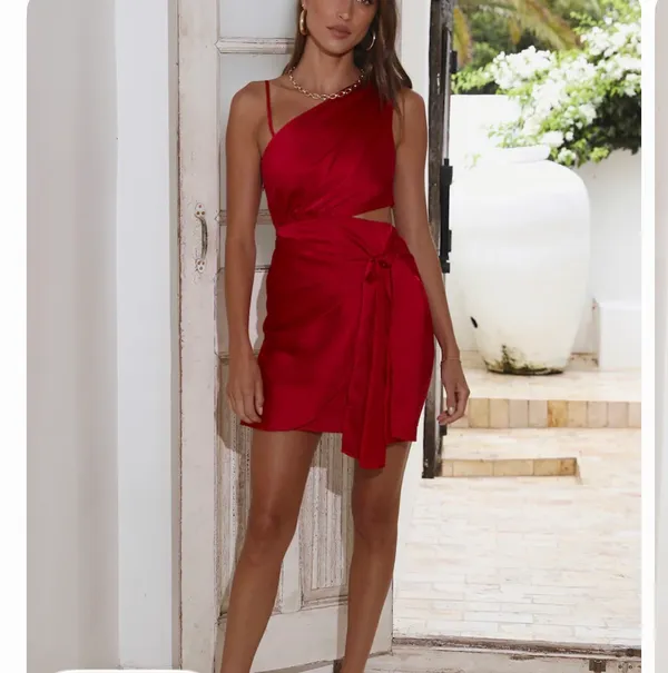 Hello Molly Colosseum Views Dress Red - Image 4