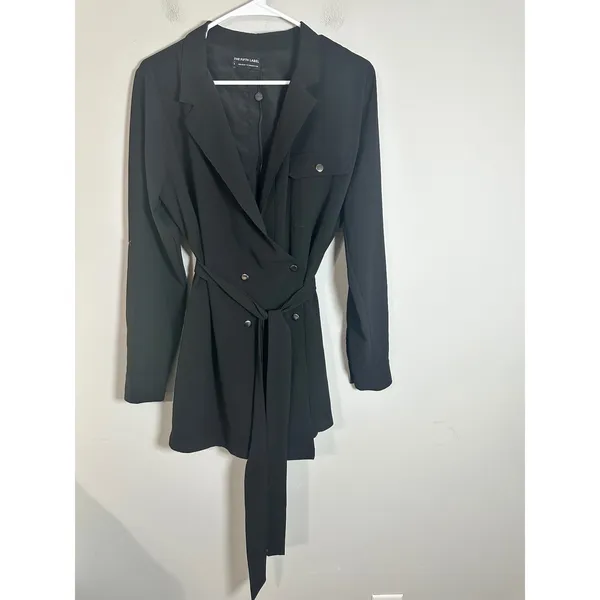 The‎ Fifth Label Face To Face Romper Black Blazer Style Long Sleeve Tie Waist S - Image 2