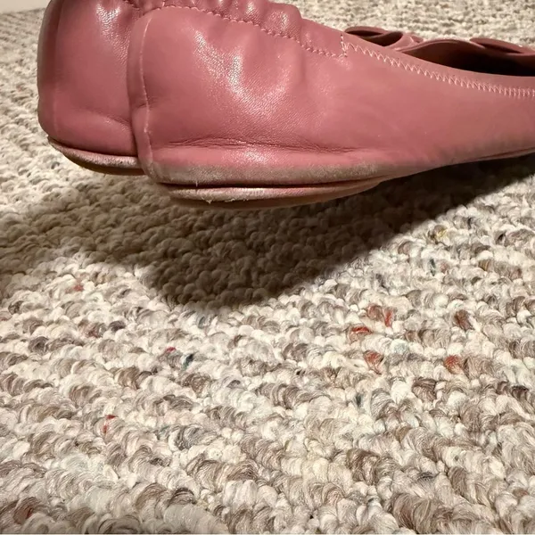Tory Burch Minnie Travel Ballet with Leather Logo in Rosa- Size 9.5 - Image 7