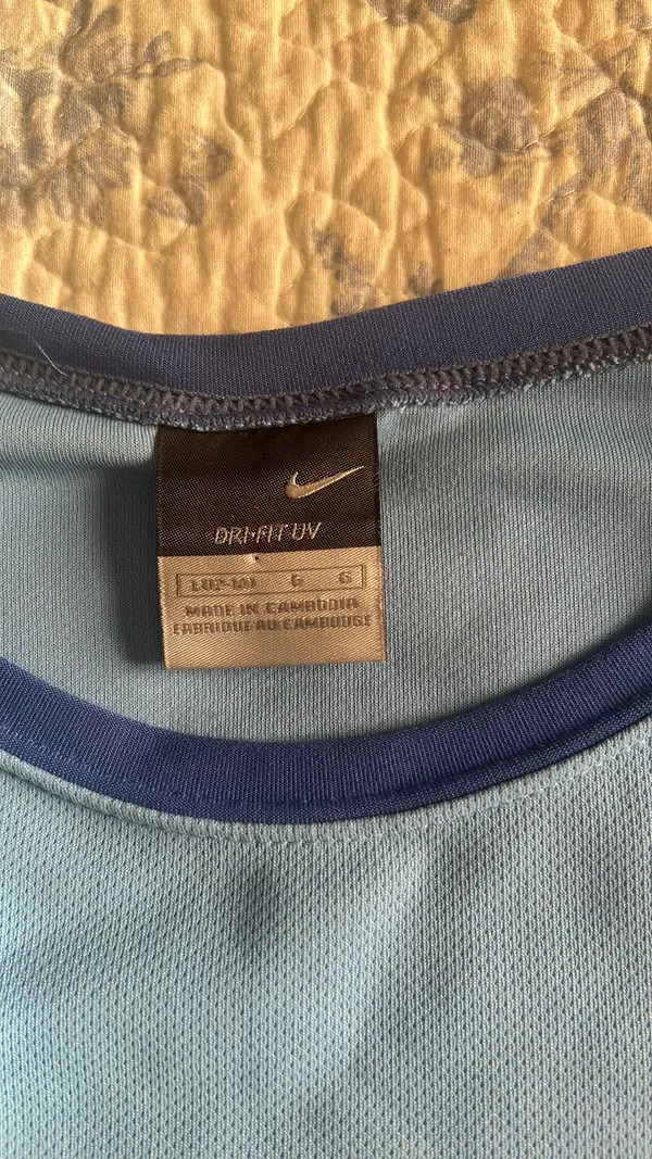Nike Dri-Fit Long Sleeve Blue T-Shirt - Image 2