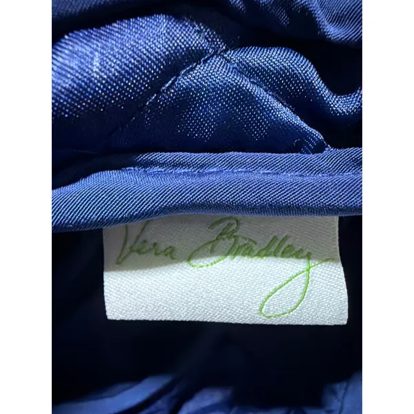 Vera Bradley Quilted Backpack Navy Blue Large‎ School computer bag needs mending - Image 8