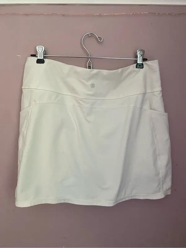 Athleta White Athletic Skort with Side Pockets - Image 2