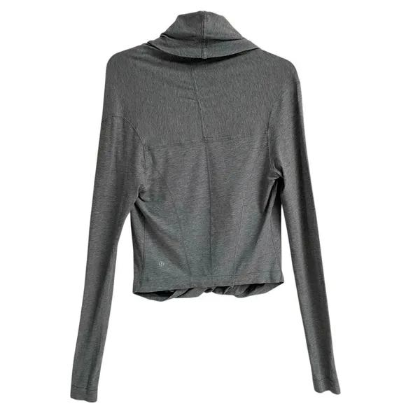 Lululemon Iconic Wrap Womens 6 Yoga heathered gray loose‎ fit workout dance - Image 4