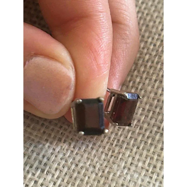 Lot A626 .25 silver plated earrings stud amazing - Image 2