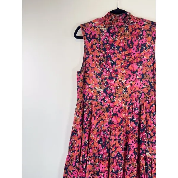 Amanda Uprichard Womens Dress Pink Nadia Mini Floral Sleeveless A Line Large - Image 10