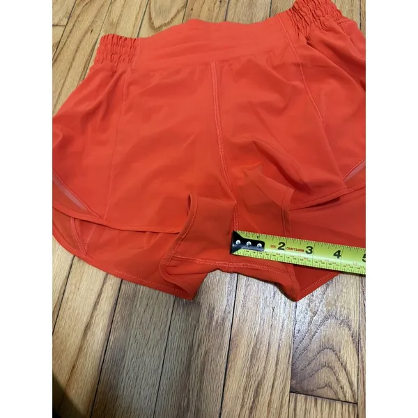 Lululemon Hotty Hot‎ High-Rise Lined Short 2.5" in Orange/Red Size 6 - Image 6