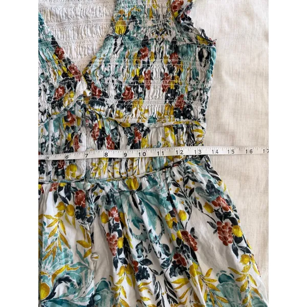 Anthropologie Somerset Maxi Dress Womens S Multi Floral Smocked Tiered OB1387071 - Image 8