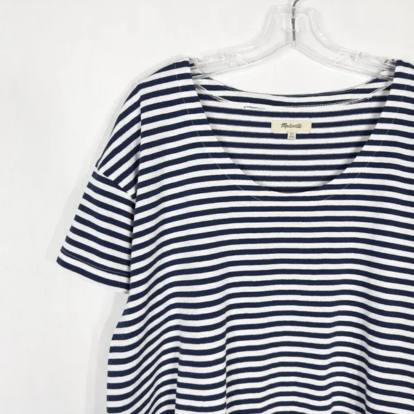 Madewell XL Top Organic Cotton Lyndale Oversized Tee Classic‎ Indigo Blue 1298 - Image 5