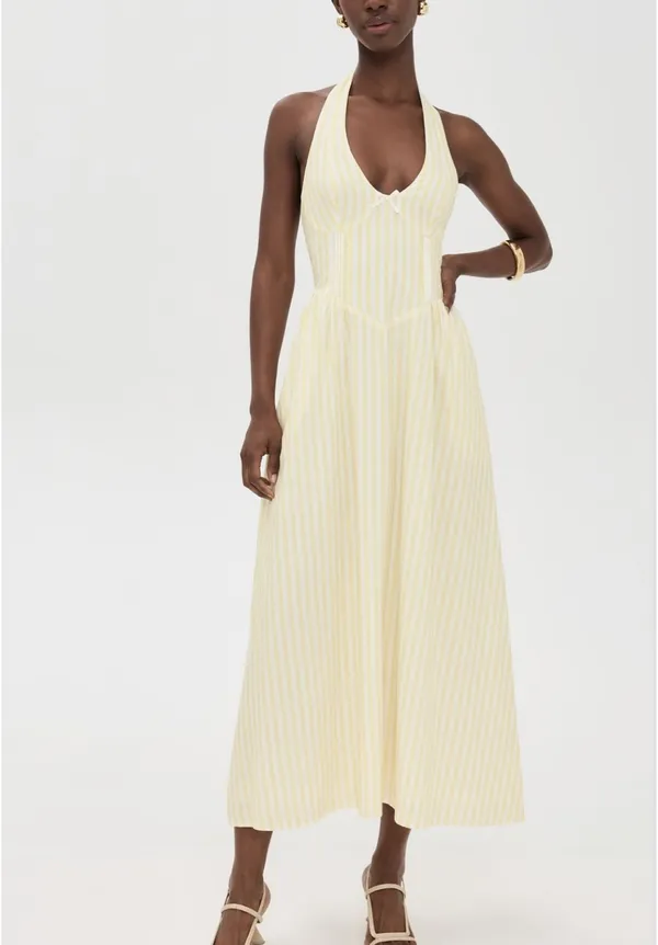 Calianna Midi Dress White - Image 3