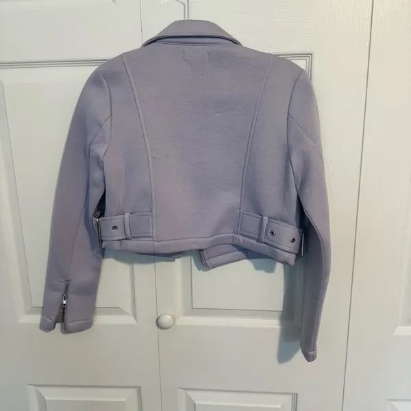 NWOT Dolls Kill Re Named purple Lavender punk cropped jacket MEDIUM - Image 5