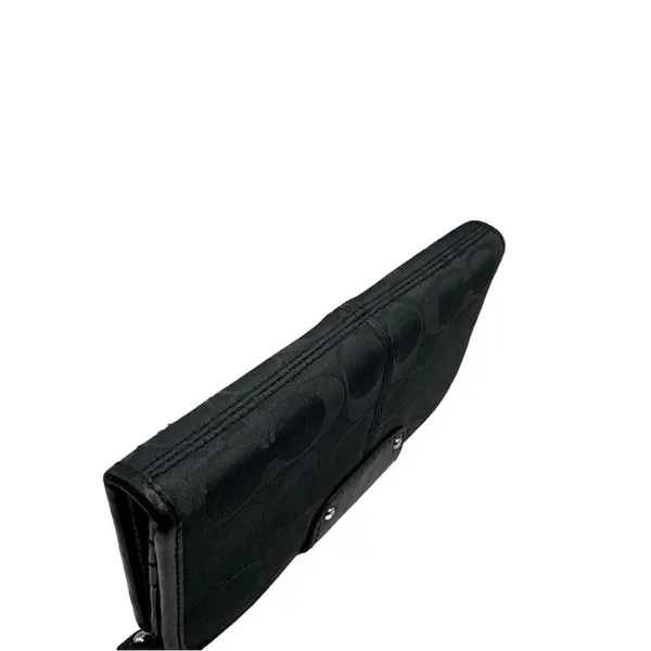 COACH Black Signature Canvas Ashley Wallet - Image 3