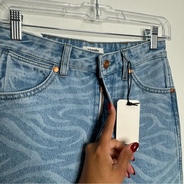 NWT Free People Wrangler Wanderer 622 Hi Rise Flare Jean Limited Edit Wild Thing - Image 8