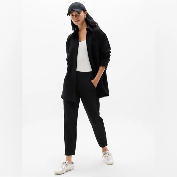 Athleta Brooklyn Ankle Pants Black Athleisure Travel Athletic Size‎ 12 - Image 8