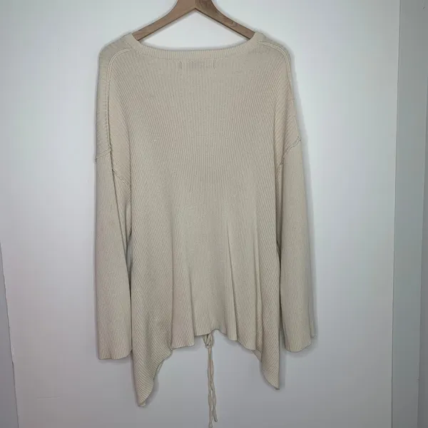 Free People FP Beach Women's Brig Tie-Front Pullover Tunic Sweater Size Small - Image 3