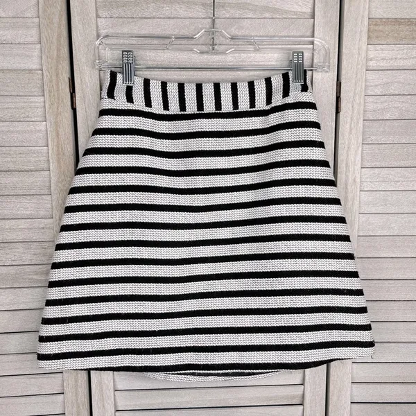 EXPRESS Knit Skirt Set Black & White Stripes Tank & Mini Skirt-2/Small - Image 4