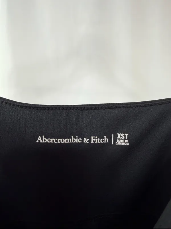 Abercrombie & Fitch Athletic Shorts‎ Under Mini Dress with Ruffle Hem Black - Image 5