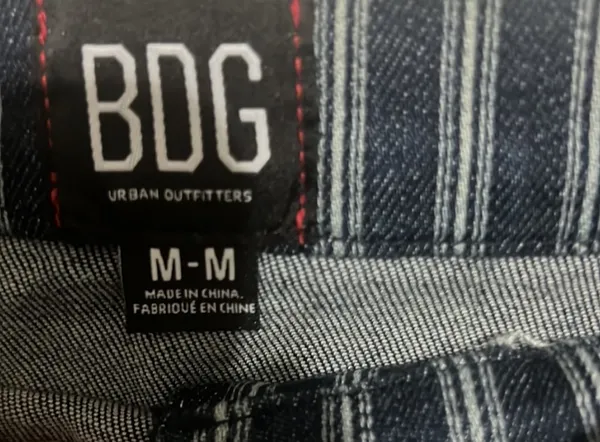 Urban Outfitters BGD Denim Pinstriped Pencil Skirt Size Medium - Image 6