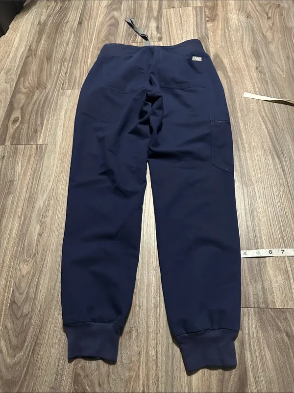 Figs Navy Jogger Scrub Pants with Gray Drawstring - Image 9