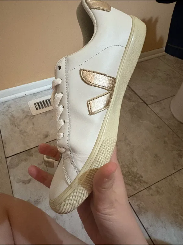 Veja Esplar Leather White Platine Sneakers - Image 14
