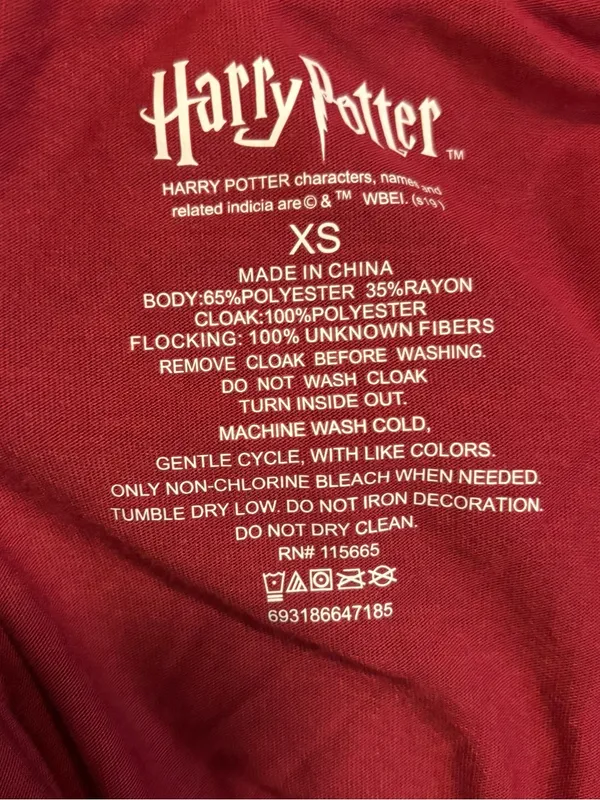 NWT Harry Potter Cosplay Halloween Cloak Tee sz XS - Image 4